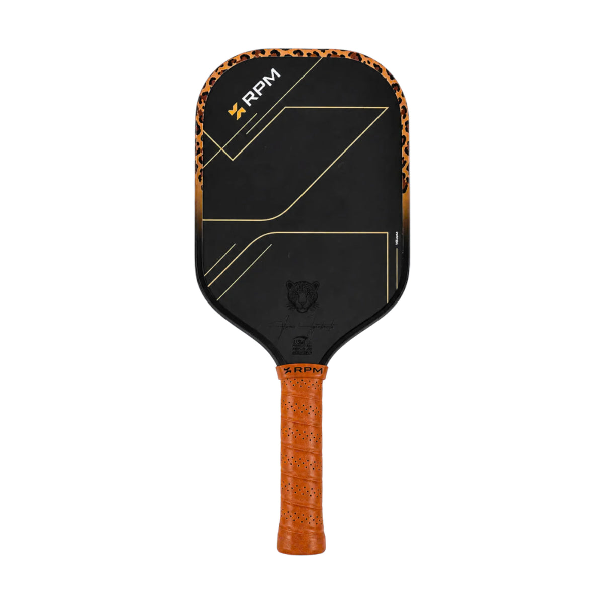 RPM Q2 Jaguar Exclusive Edition orange elongated pickleball paddle