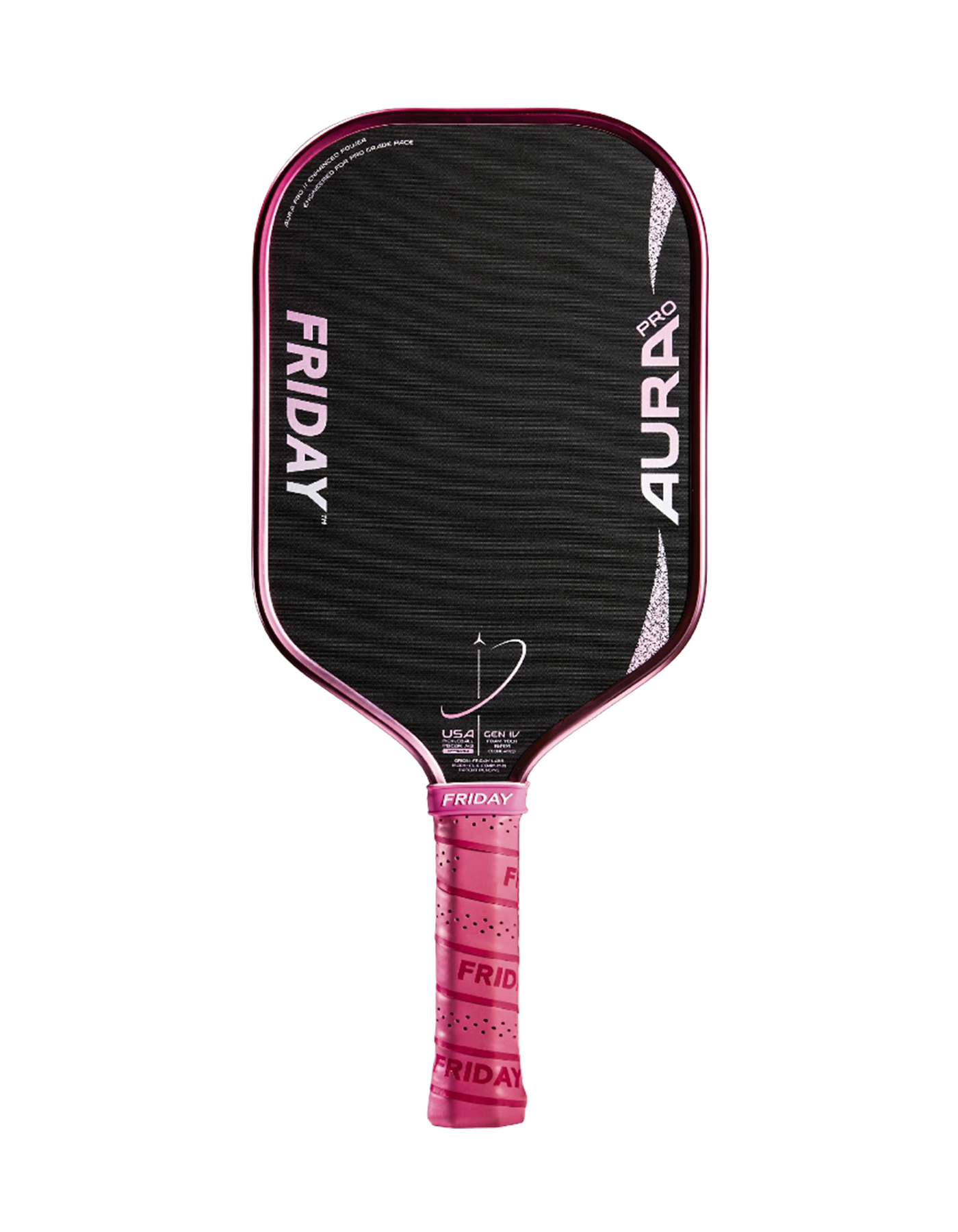 Friday AURA PRO Metallic Pink Prism pickleball paddle