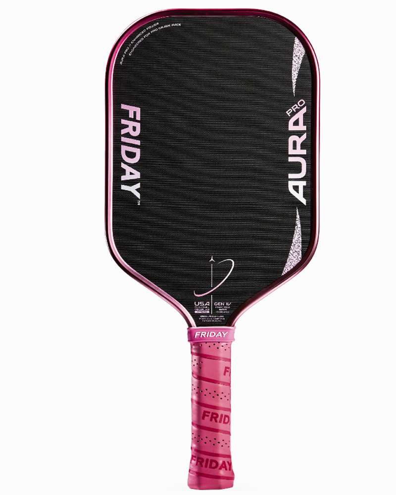 Friday AURA PRO Metallic Pink Prism pickleball paddle